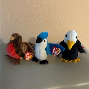 TY BEANIE BABIES vintage set of birds